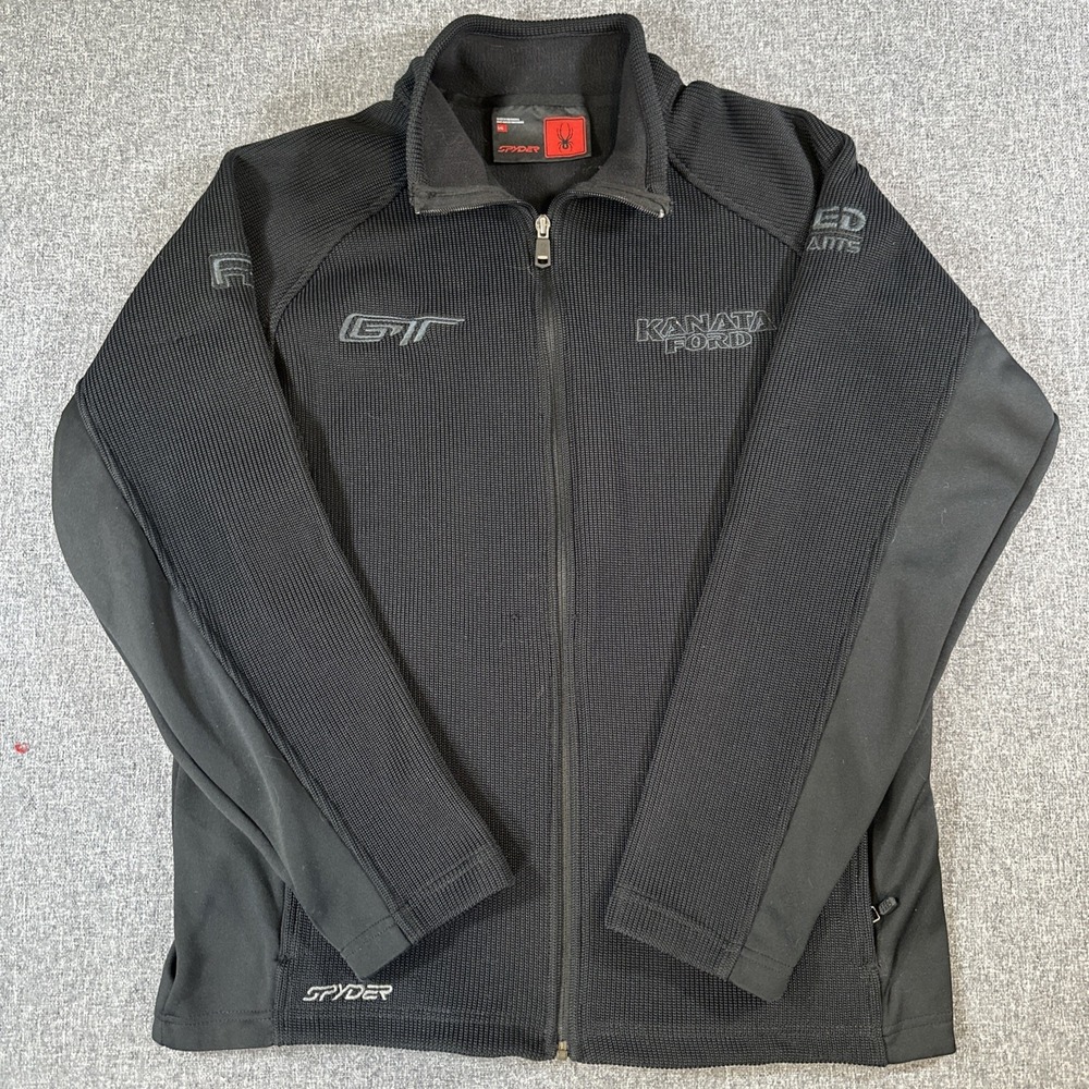 Spyder Ford GT Full Zip Fleece Jacket Mens Large Black Kanata Ford Performance